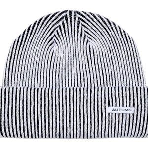 Autumn Cord Beanie in White